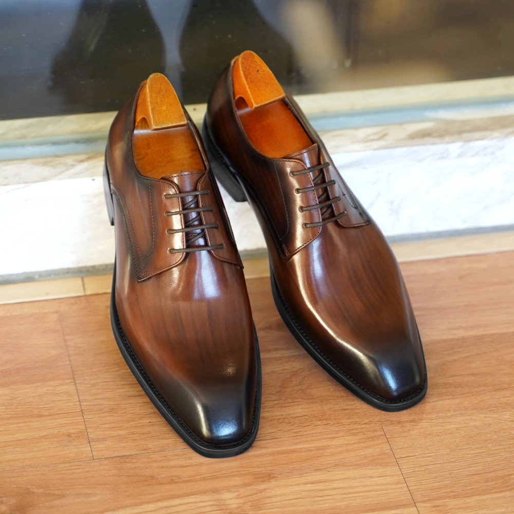Men Shoes Official - Sepatu Kasual Bisnis Pria Derby Kulit
