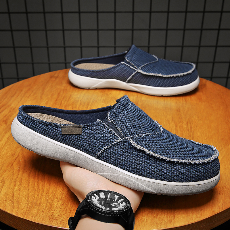 Men Shoes Xxl - Sepatu Setengah Slip On Kanvas untuk