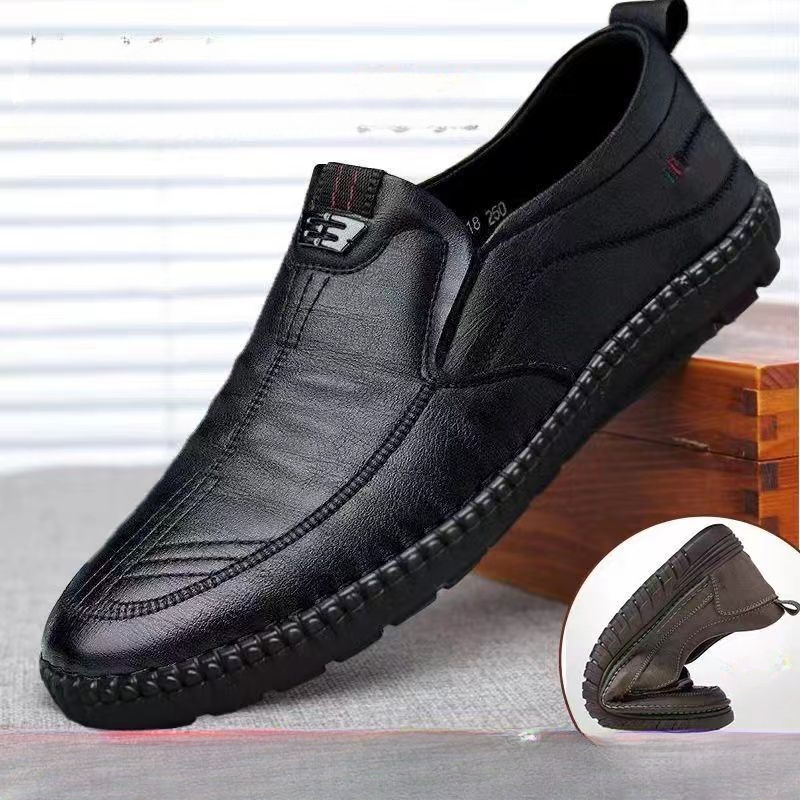 Men Shoes Official - Sepatu pantofel kulit Slip pria, sneaker