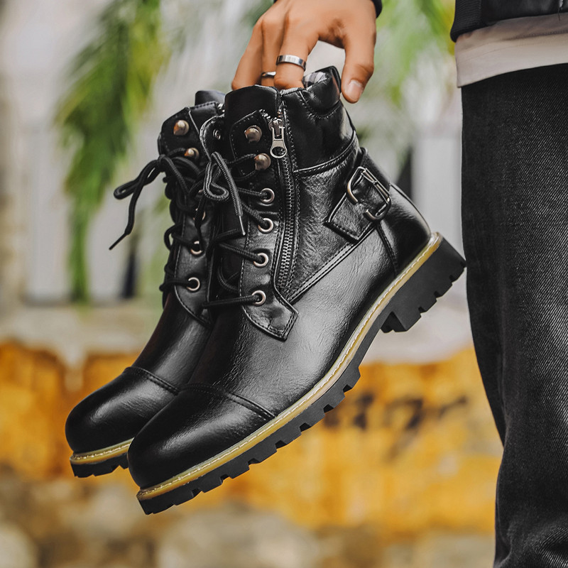 Sepatu Bot Kulit Pria Fashion  - Men Shoes Oxford ulasan dan harga