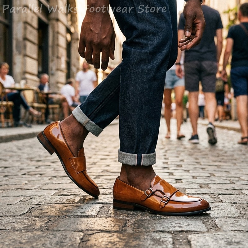 Sepatu Loafer Pria Double Buck - Men Shoes Oxford ulasan dan harga