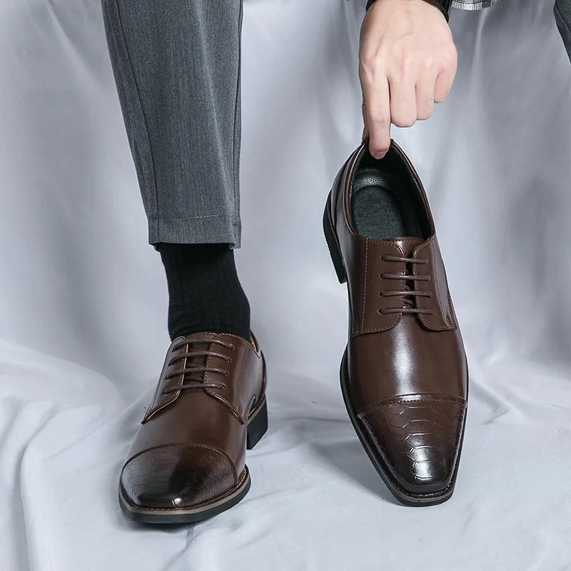 Sepatu Kulit Pria Model Klasik - Men Shoes Official ulasan dan harga
