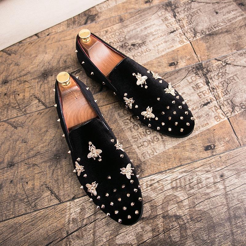 Sepatu pria rivets warna merah - Men Shoes Official ulasan dan harga