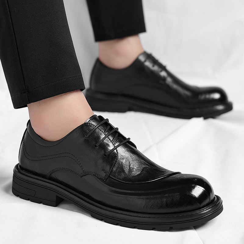 Sepatu Kulit Asli Coklat Mengk - Men Shoes Oxford ulasan dan harga