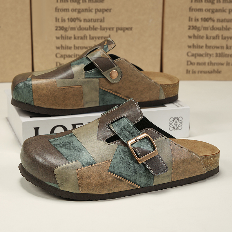 Sendal Unisex Cork Closed Toe  - Men Shoes On Sale ulasan dan harga