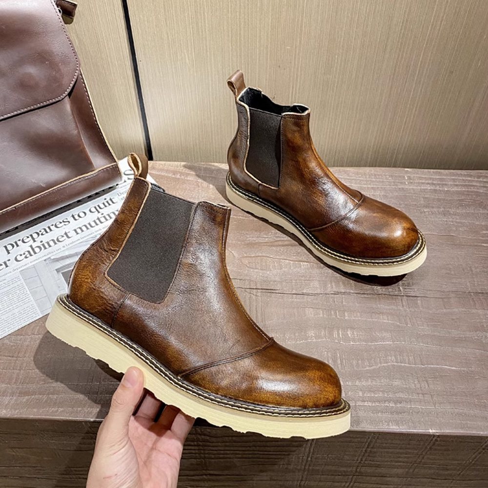 Sepatu Boots Chelsea Kulit Asl - Men Shoes Oxford ulasan dan harga