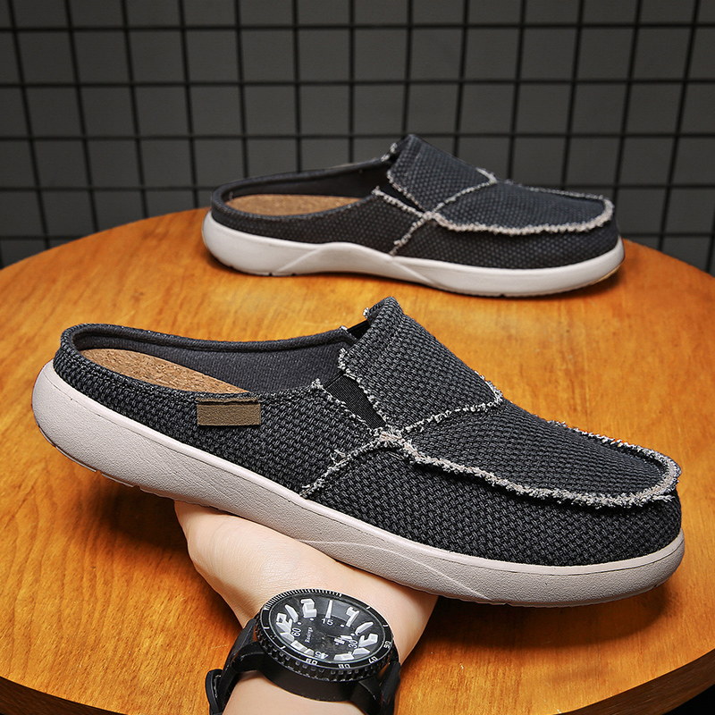 Sepatu Setengah Slip On Kanvas - Men Shoes Xxl ulasan dan harga